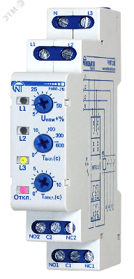 Реле напряжения трехфазное РНПП-312 одномодульное