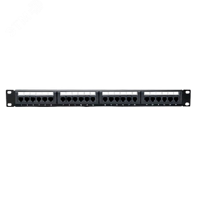 Патч-панель TERACOM PRO 19'' Cat.6 1U неэкранированная UTP 24 порта RJ-45 Dual IDC