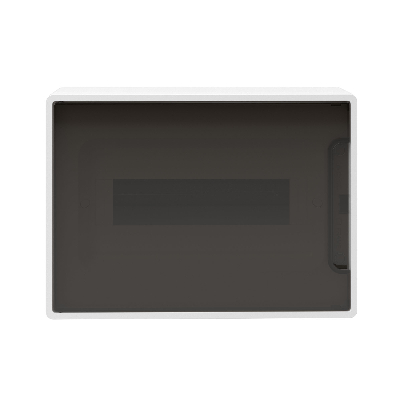 Щиток 12 мод настенный FRAME ЩРн-П-12, белый, с тонированной дверцей, с 2 шинами  PEN на 6 и 8 отв. F12W1WD DKC