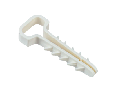 Дюбель-хомут для плоского кабеля белый PCD-F 06x12-45-100WH PA6.6 Jazzway (100 шт/уп) Jazzway