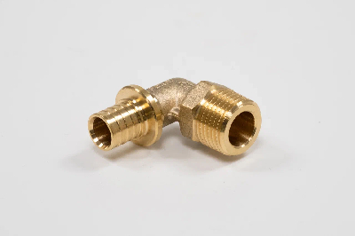 Угольник 25х3/4'НР переходной с наружной резьбой, аксиальный, латунь DZR