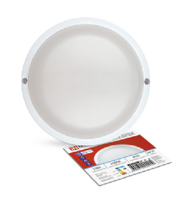 Светильник светодиодный герметичный СПП ОAД-1065-КРУГ 10 Вт 6500K 900 Лм с оптико-акустическим датчиком IP65 140мм IN HOME