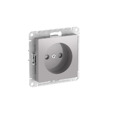 ATLASDESIGN РОЗЕТКА без заземления со шторками, 16А, быстрозажимные клеммы, АЛЮМИНИЙ