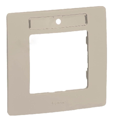 Рамка 1-местная с держателем для маркировки слоновая кость ETIKA