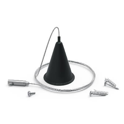 Комплект подвесов для трековых шинопроводов Черный 1шт Track