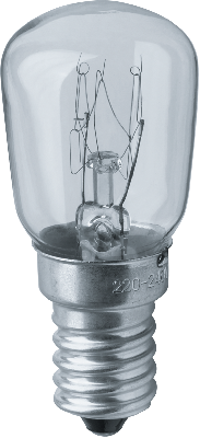 Лампа накаливания специального назначения РН 25вт 230в Е14 T26 CL для холодильников швейных машин кухонных вытяжек и ночников