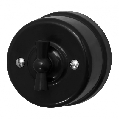 Выключатель Лизетта 1-кл., пластик, цвет Черный