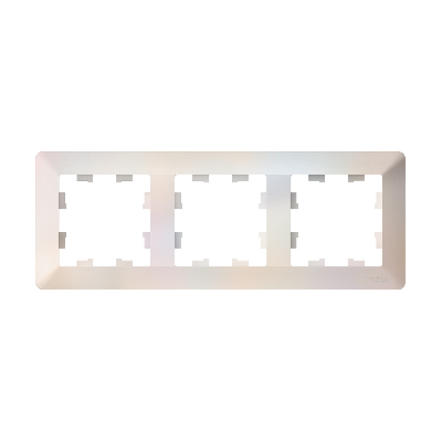 ATLASDESIGN AIR 3-постовая РАМКА, ЖЕМЧУГ/дымчатый белый