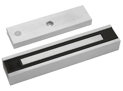 Замок электромагнитный ALM-350FB-12/24V, усилие удержания якоря 350 кгс, серый