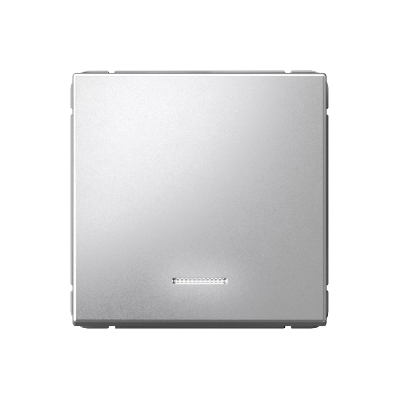 ARTGALLERY 1-клавишный ВЫКЛЮЧАТЕЛЬ с подсветкой, 10АХ, механизм, быстрозажимные клеммы, АЛЮМИНИЙ