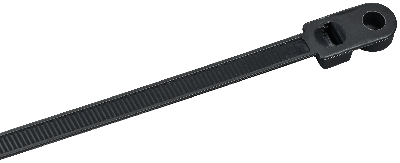 Хомут P6.6 с винтовым креплением черный 7.6х400мм 100шт/упак IEK