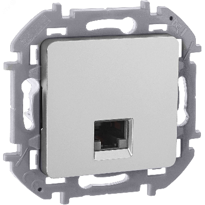 Информационная розетка RJ 45 категория 6 UTP INSPIRIA алюминий
