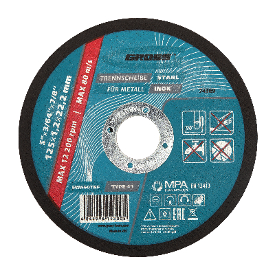 Круг отрезной по металлу, 125x1,2x22,2 мм, WA60TBF