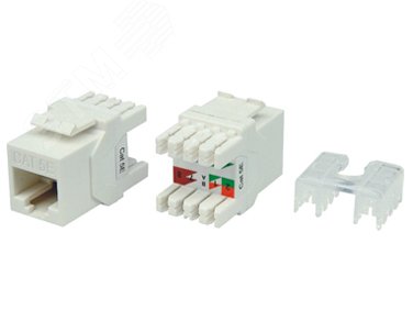 Вставка KJ8-8P8C-C5e-180-WH Keystone Jack RJ-45(8P8C)категория 5eтип 180 град