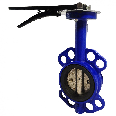 Затвор дисковый поворотный чугунный DN 40 PN 16 межфланцевый диск чугун