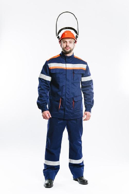 Костюм летний для защиты от термических рисков электрической дуги СП011-Л 20.1 кал/см2 (куртка+брюки), р. 112-116/170-176
