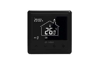 Термостат комнатный программируемый электронный WT RB 230V встраиваемый черный