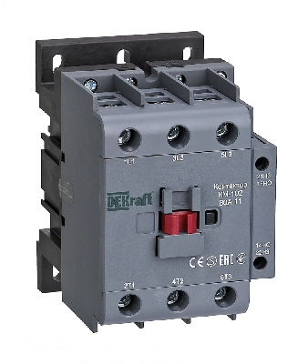 Контактор 80А 380В/400В АС3 АС4 1НО+1НЗ КМ-102