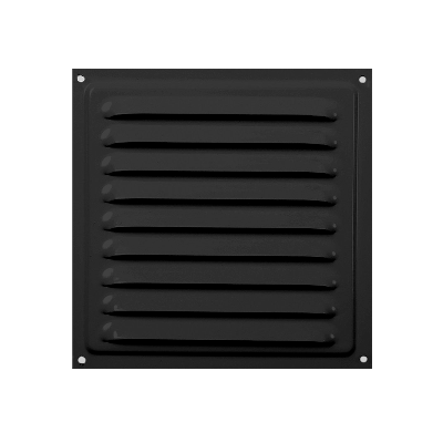 Решетка вентиляционная вытяжная стальная 2525, цвет черный