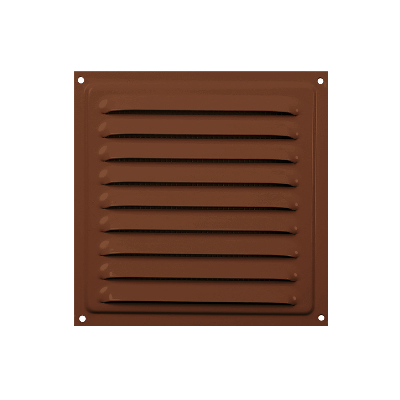 Решетка вентиляционная вытяжная стальная 2020, цвет коричневый