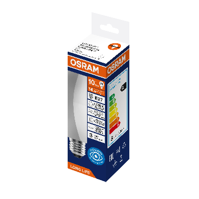 Лампа светодиодная свеча 10Вт 806Лм 4000К Е27 170-250В OSRAM LONG LIFE