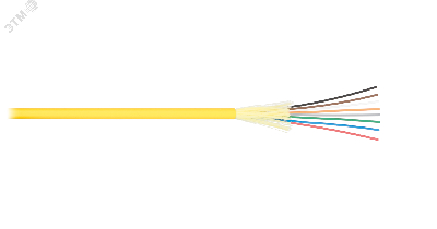 Кабель волоконно-оптический, 16 волокон, SM 9/125 OS2, внутр, распред, LSZH, желтый