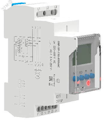 Реле фаз ORF-SP 3ф. 2 конт. 130-650В AC ONI
