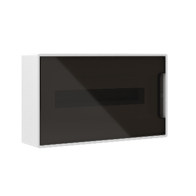 Щиток 18 мод настенный FRAME ЩРн-П-18, белый, с тонированной дверцей, с 2 шинами  PEN на 8 и 10 отв. F18W1WD DKC