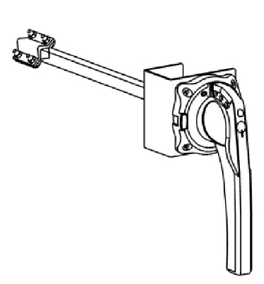ВЫНОСНАЯ СТАНДАРТНАЯ ЧЁРНАЯ ПОВОРОТНАЯ РУКОЯТКА ДЛЯ ФРОНТАЛЬНОЙ УСТАНОВКИ НА SD630-1250