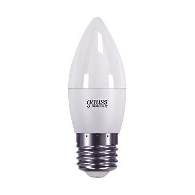 Лампа светодиодная LED 6 Вт 420 Лм 3000К теплая Е27 Свеча Elementary Gauss