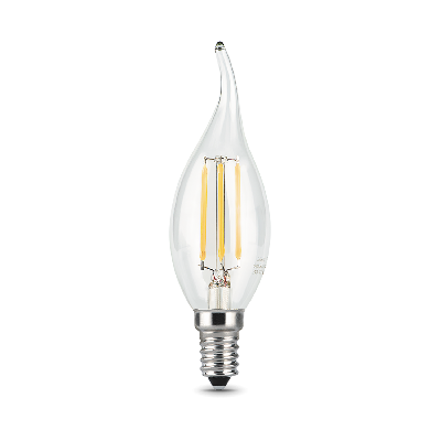 Лампа светодиодная филаментная LED 7 Вт 550 лм 2700К AC185-265В E14 свеча теплая  Black Filament Gauss