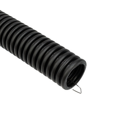 Труба гофрированная ПНД d-16мм с зондом черная (100 м)