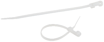 Стяжка кабельная нейлоновая (хомут) под винт 4.8 х 200 мм белая (100 шт/уп) NO-225-317
