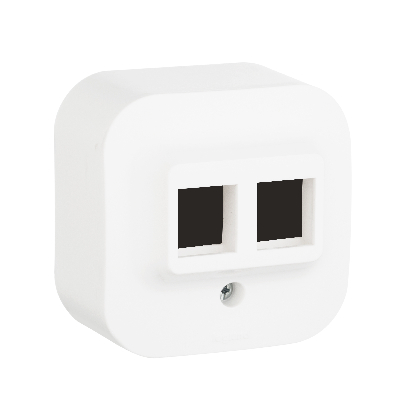 Адаптер для розеток RJ45 Keystone белый QUTEO