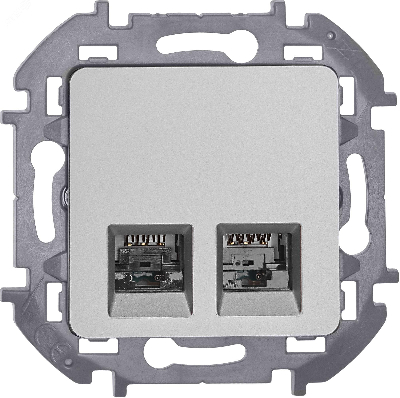INSPIRIA розетка двойная RJ 45  категория 5e  UTP  алюминий