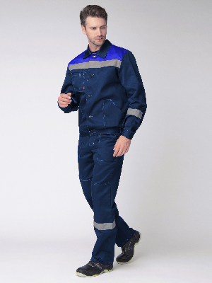 Костюм Легион-1 СОП (ткань Смесовая,210) брюки, темно-синий васильковый, 52-54 182-188