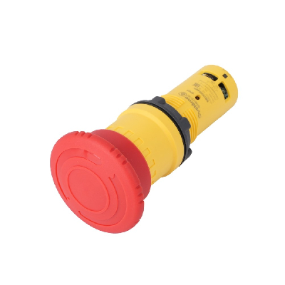 Кнопка аварийного останова SB7 моноблочная 22мм красная, ?40, повернуть для возвр, пластик, 1НО+1НЗ