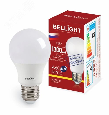 Лампа светодиодная LED 15Вт Е27 220 3000К 1300Лм Bellight