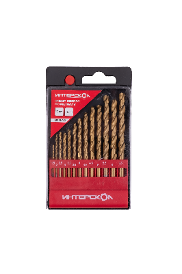 Набор сверел по металлу из быстрорежущей стали HSS-TiN 13 шт