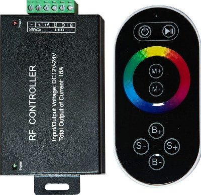 Контроллер к LED ленте RGB 12-24v с сенсорным черным ПДУ