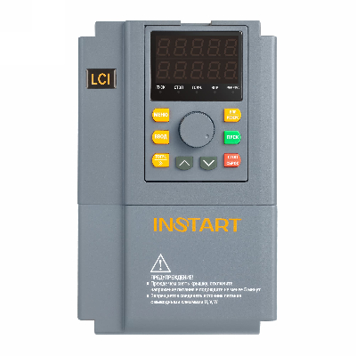 Преобразователь частоты LCI-G1.5-P2.2-4B 1.5-2.2 кВт, 3.7А-5.0А трехфазный, 342-440В, 50Гц-60Гц, IP20, c встроенным тормозным модулем и сьемной панелью управления