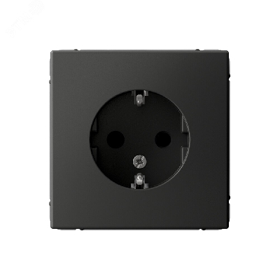 ARTGALLERY розетка с заземлением со шторками, 16А, механизм, базальт