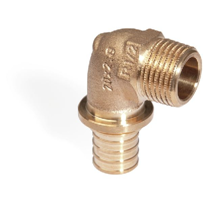 Угольник 32х1'НР переходной с наружной резьбой, аксиальный, бронза