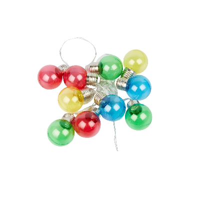 Гирлянда светодиодная Лампочки на батарейках 3AA (не в/к) 18м 10 светодиодов Разноцветный свет Провод прозрачный ULD-S1800-010/STB/3AA MULTI IP20 BULBS