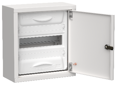 TITAN 5 Корпус металлический ЩРн-12 (1х12) 335х310х140мм IP31 белый (одна дверь) IEK