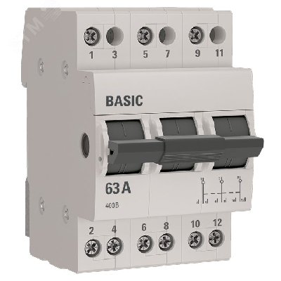 Переключатель трехпозиционный 3P 63А Basic