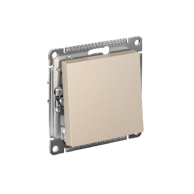 ATLASDESIGN 1-клавишный ВЫКЛЮЧАТЕЛЬ, сх.1, 10АХ, быстрозажимные клеммы, ПЕСОЧНЫЙ