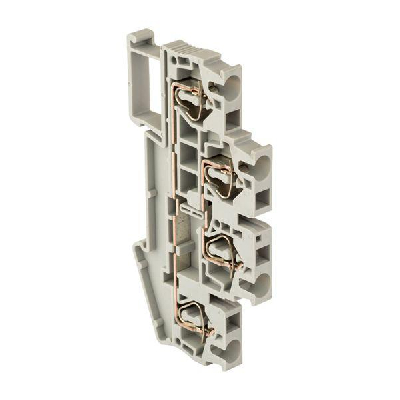 Клемма пружинная двухуровневая ST 2.5 мм2 4 вывода серая EKF