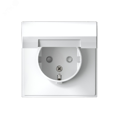 ARTGALLERY розетка с заземл. со шторк. с крышкой, 16А, IP20, механизм, белый