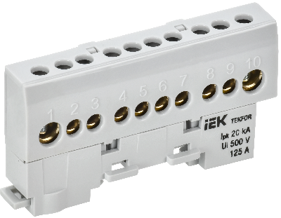 TEKFOR Шина L фаза изолированная на универсальном держателе 8х12-10-Ср IEK